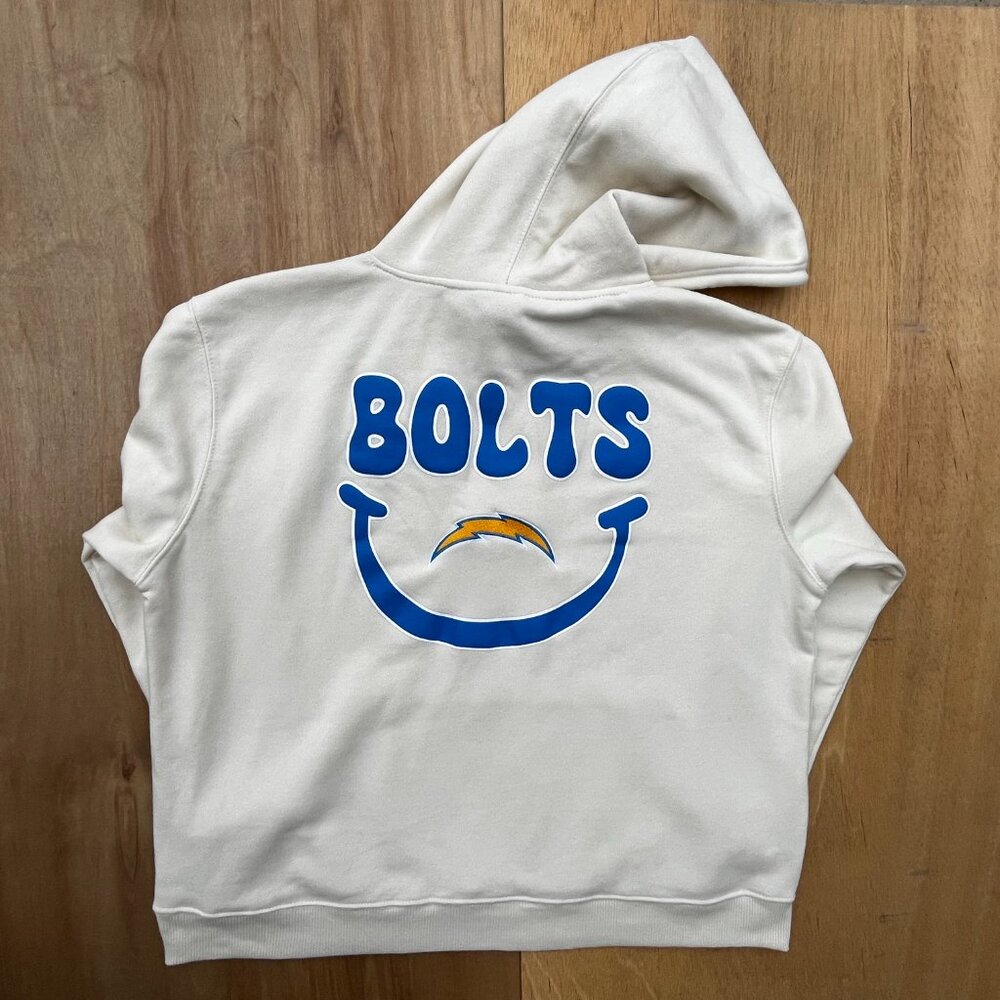 LOS ANGELES CHARGERS NFL ULTRA GAME HOODIE Men's sz XL Cream Pullover